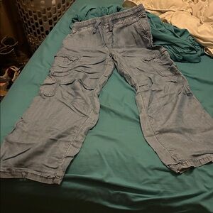 Girls light blue cargo pants